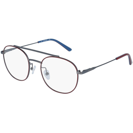 Calvin Klein Unisex Eyeglasses - Satin Oxblood Round Frame | CALVIN KLEIN CK18123 601 ,