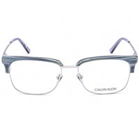 Calvin Klein Unisex Eyeglasses - Slate Blue Horn Metal Frame Clear Lens | CK18124 420 ,