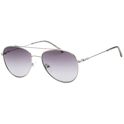 Calvin Klein Unisex Sunglasses - Silver and Grey Pilot Metal Frame | CK20120S 045 ,