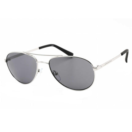 Calvin Klein Unisex Sunglasses - Silver Pilot Frame Grey Lens | R165S 045 ,