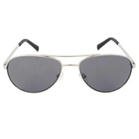 Calvin Klein Unisex Sunglasses - Silver Pilot Frame Grey Lens | R165S 045 ,
