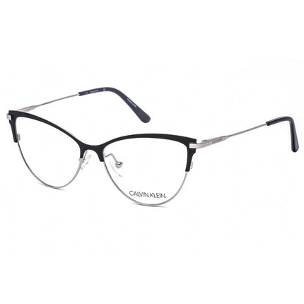 Calvin Klein Women's Eyeglasses - Black Cat Eye Metal Frame Clear Lens | CK19111 001 ,
