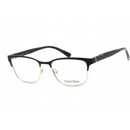 Calvin Klein Women's Eyeglasses - Black/Gold Rectangular Metal Frame | CK21125 001 ,