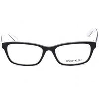 Calvin Klein Women's Eyeglasses - Black/White Rectangular Plastic Frame | CK18541 002 ,