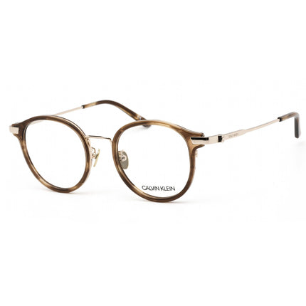 Calvin Klein Women's Eyeglasses - Brown Havana Round Frame Clear Lens | CK19708A 221 ,