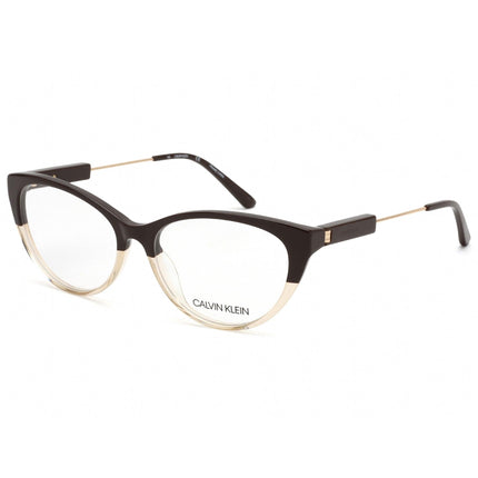 Calvin Klein Women's Eyeglasses - Brown/Crystal Beige Gradient Cat Eye | CK19706 273 ,