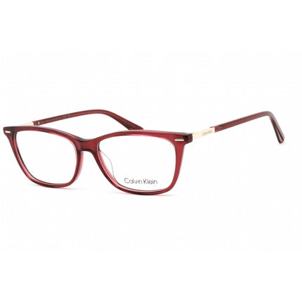 Calvin Klein Women's Eyeglasses - Burgundy Plastic Rectangular Frame | CK22506 605 ,