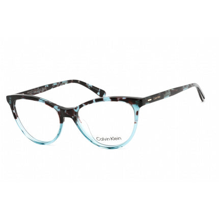 Calvin Klein Women's Eyeglasses - Cat Eye Blue Tortoise Plastic Frame | CK21519 454 ,