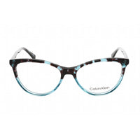 Calvin Klein Women's Eyeglasses - Cat Eye Blue Tortoise Plastic Frame | CK21519 454 ,