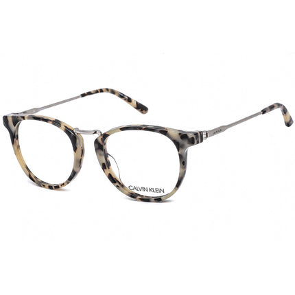 Calvin Klein Women's Eyeglasses - Cream Tortoise Round Metal/Plastic | CK18721 106 ,