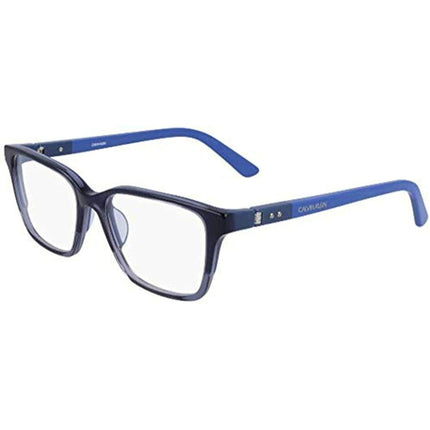Calvin Klein Women's Eyeglasses - Crystal Blue Rectangular | CALVIN KLEIN CK19506 419 ,