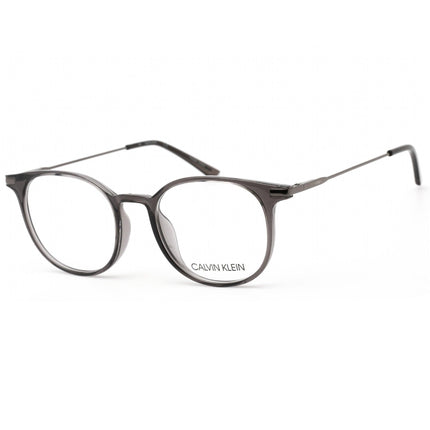Calvin Klein Women's Eyeglasses - Crystal Charcoal Round Plastic Frame | 20704 006 ,