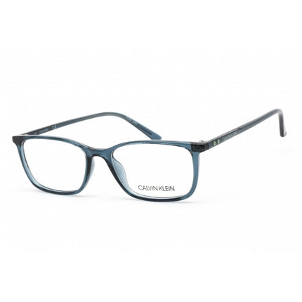 Calvin Klein Women's Eyeglasses - Crystal Teal Plastic Rectangular Frame | CK19512 430 ,