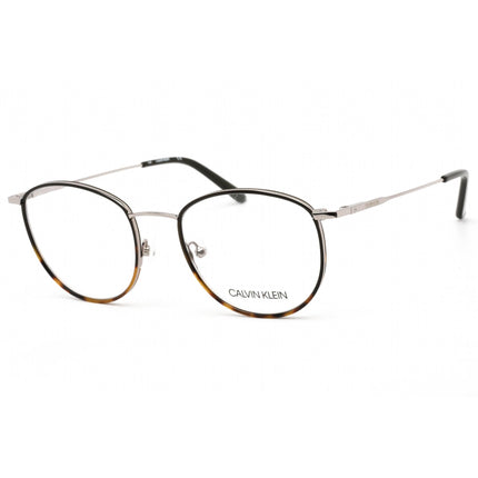 Calvin Klein Women's Eyeglasses - Dark Gunmetal Round Full Rim Metal | CK19117 008 ,