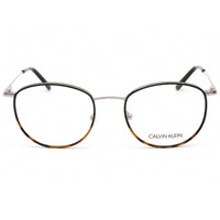 Calvin Klein Women's Eyeglasses - Dark Gunmetal Round Full Rim Metal | CK19117 008 ,