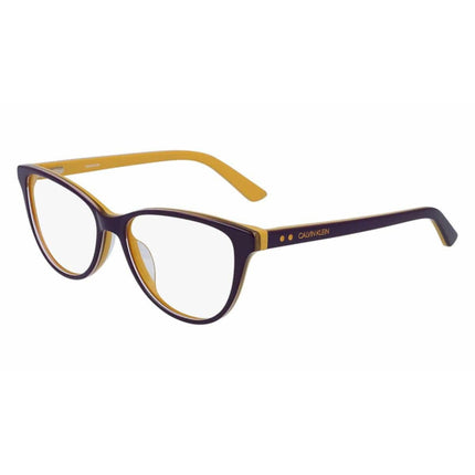 Calvin Klein Women's Eyeglasses - Dark Purple/Maize Cat Eye | CALVIN KLEIN CK19516 502 ,