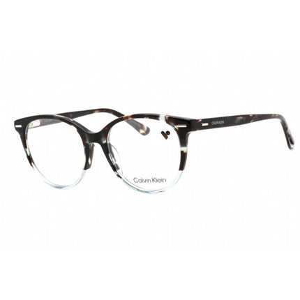 Calvin Klein Women's Eyeglasses - Full Rim Aqua Tortoise Plastic Round | CK21710 443 ,