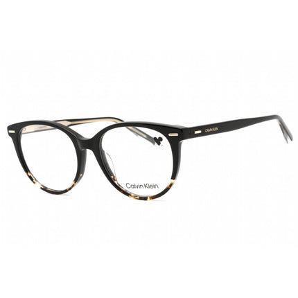 Calvin Klein Women's Eyeglasses - Full Rim Black/Amber Plastic Round | CK21710 033 ,