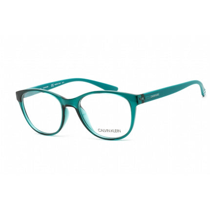 Calvin Klein Women's Eyeglasses - Full Rim Crystal Teal Plastic Frame | CK19572 430 ,