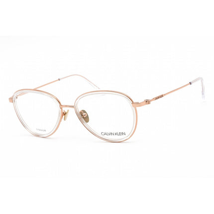 Calvin Klein Women's Eyeglasses - Full Rim Crystal Titanium Round Frame | CK20106 971 ,
