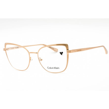 Calvin Klein Women's Eyeglasses - Full Rim Gold Metal Cat Eye Frame | CK22101 717 ,