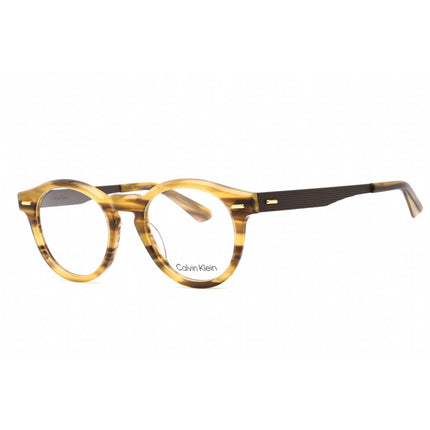 Calvin Klein Women's Eyeglasses - Full Rim Honey Plastic Round Frame | CK21518 260 ,