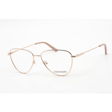 Calvin Klein Women's Eyeglasses - Full Rim Rose Gold Metal Rectangular | CK20109 780 ,