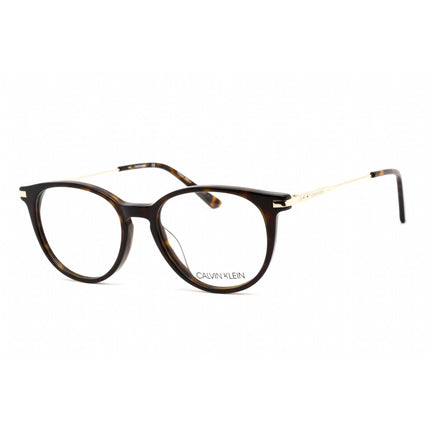 Calvin Klein Women's Eyeglasses - Full Rim Round Dark Tortoise Plastic | CK19712 235 ,