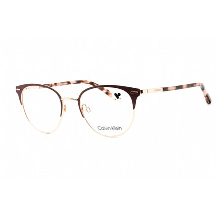 Calvin Klein Women's Eyeglasses - Full Rim Satin Burgundy Round Frame | CK21303 605 ,