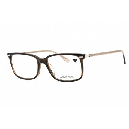 Calvin Klein Women's Eyeglasses - Full Rim Striped Olive Plastic Frame | CK22542 317 ,