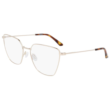 Calvin Klein Women's Eyeglasses - Gold Metal Cat Eye Frame | CALVIN KLEIN CK21102 717 ,
