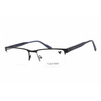 Calvin Klein Women's Eyeglasses - Half Rim Rectangular Blue Metal Frame | CK21126 438 ,