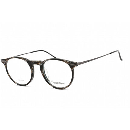 Calvin Klein Women's Eyeglasses - Horn Acetate/Titanium Round Frame | CK22527T 260 ,