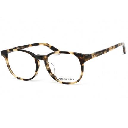 Calvin Klein Women's Eyeglasses - Khaki Tortoise Round Frame Clear Lens | CK18529A 244 ,