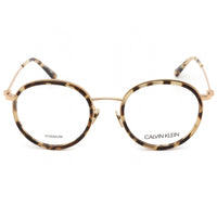 Calvin Klein Women's Eyeglasses - Khaki Tortoise Round Metal/Plastic | CK20108 244 ,