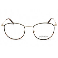Calvin Klein Women's Eyeglasses - Light Gold Round Frame Clear Lens | CK19117 716 ,
