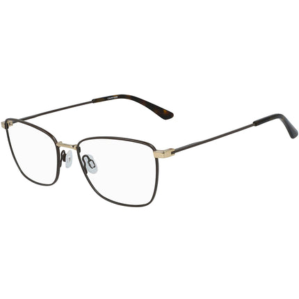 Calvin Klein Women's Eyeglasses - Matte Dark Brown Rectangular Frame | CK20128 201 ,