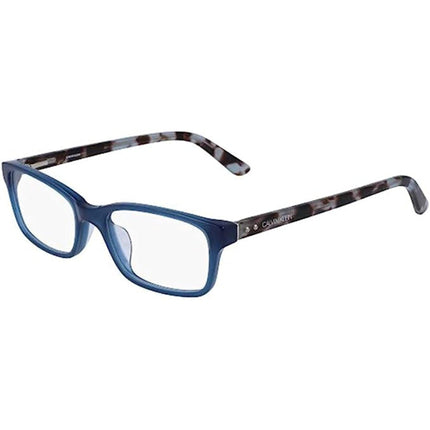 Calvin Klein Women's Eyeglasses - Milky Blue Rectangular | CALVIN KLEIN CK19518 405 ,