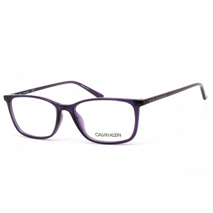 Calvin Klein Women's Eyeglasses - Rectangular Crystal Dark Purple Frame | CK19512 501 ,