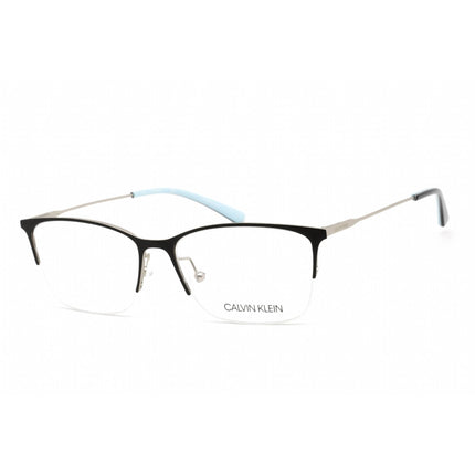 Calvin Klein Women's Eyeglasses - Satin Black Metal Rectangular Frame | CK18121 001 ,