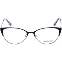 Calvin Klein Women's Eyeglasses - Satin Indigo Cat Eye Metal Full Rim | CK18120 408 ,