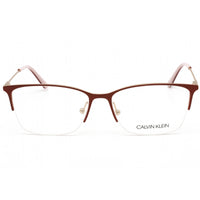 Calvin Klein Women's Eyeglasses - Satin Red Half Rim Rectangular Frame | CK18121 600 ,