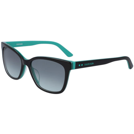 Calvin Klein Women's Sunglasses - Black/Teal Square Frame | CALVIN KLEIN CK19503S 12 ,