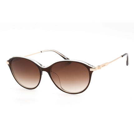 Calvin Klein Women's Sunglasses - Brown Horn/Crystal Oval Full Rim | CK19713SA 222 ,