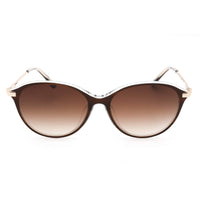 Calvin Klein Women's Sunglasses - Brown Horn/Crystal Oval Full Rim | CK19713SA 222 ,