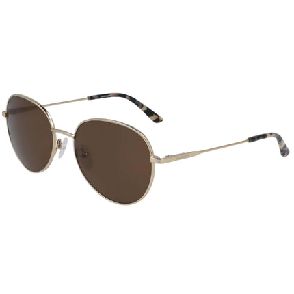 Calvin Klein Women's Sunglasses - Gold Frame Brown Lens | CALVIN KLEIN CK20104S 717 ,