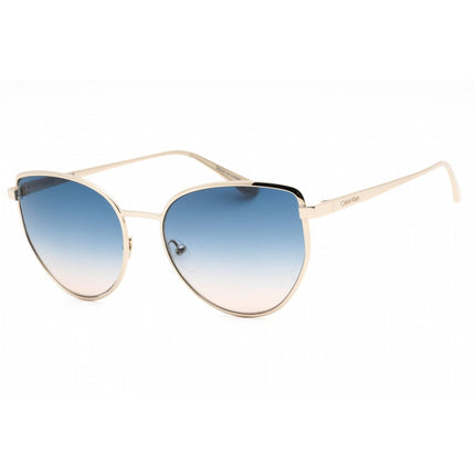 Calvin Klein Women's Sunglasses - Gold Frame Gradient Blue Brown Lens | CK22113S 719 ,