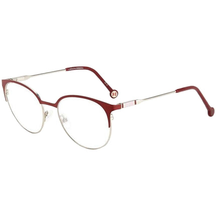 Carolina Herrera Women's Eyeglasses - Gold and Burgundy Oval Frame | CH 0075 0NOA 00 ,