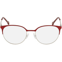 Carolina Herrera Women's Eyeglasses - Gold and Burgundy Oval Frame | CH 0075 0NOA 00 ,