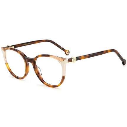 Carolina Herrera Women's Eyeglasses - Havana and Ivory Round Frame | CH 0056 0C1H 00 ,